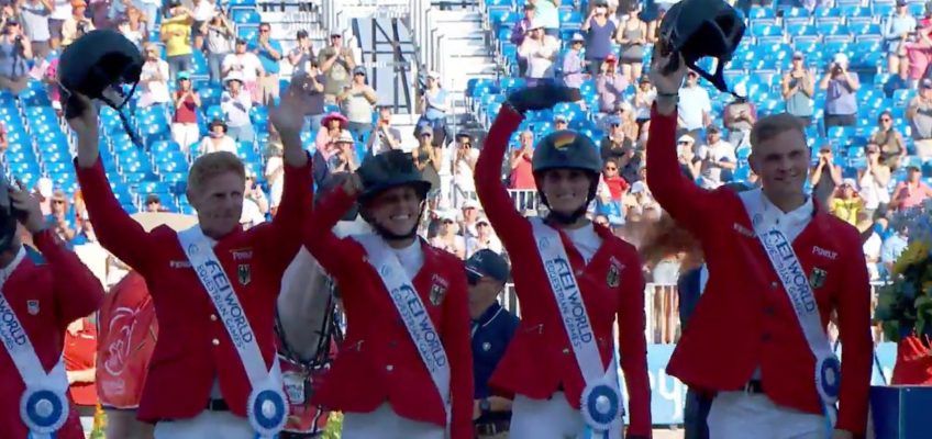 Junge deutsche Mannschaft gewinnt Bronze bei Weltreiterspielen!