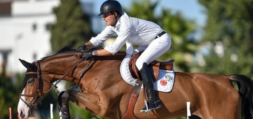 Pedro Veniss vor Ben Maher und David Will in Oliva Nova