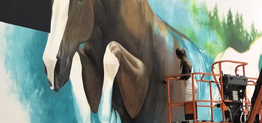 Wilhelm Genns Bugatti wartet schon in Wilmington an der Wand
