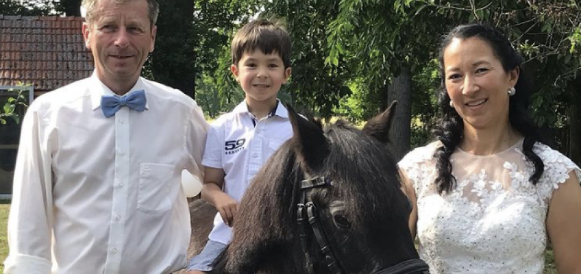 Carsten-Otto Nagel ist zu Frau Mylene und Sohn Liam gezogen