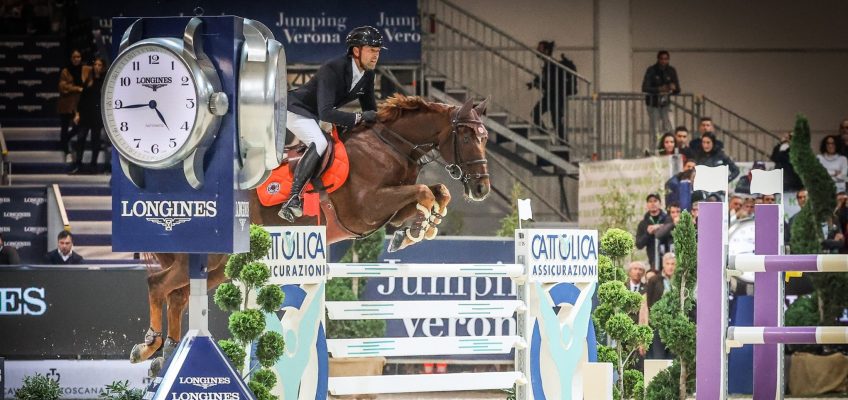 Simon Delestre überholt Kendra Claricia Brinkop bei Welt Cup Etappe in Verona