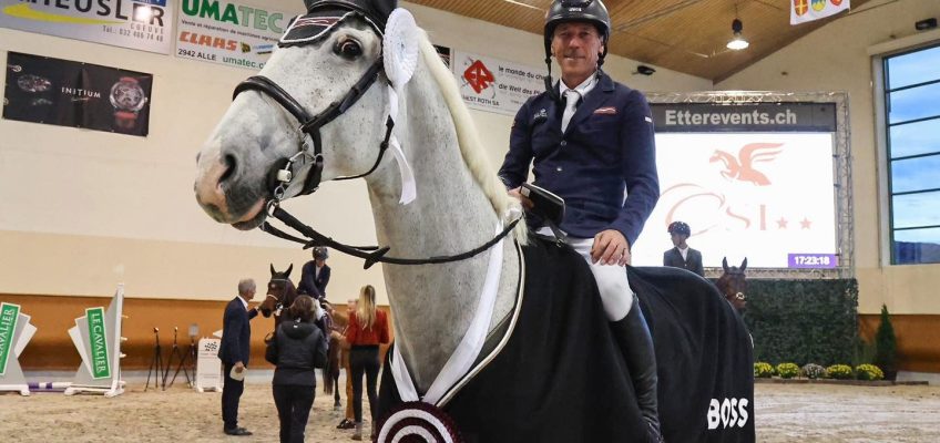 Hansi Dreher und Cous Cous schlagen Barbara Schnieper und Steve Guerdat im CSI2* GP in Chevenez