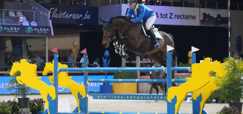 Christian Ahlmann und D’Aganix 2000 Z gewinnen die Open Sires of the World im Sentower Park