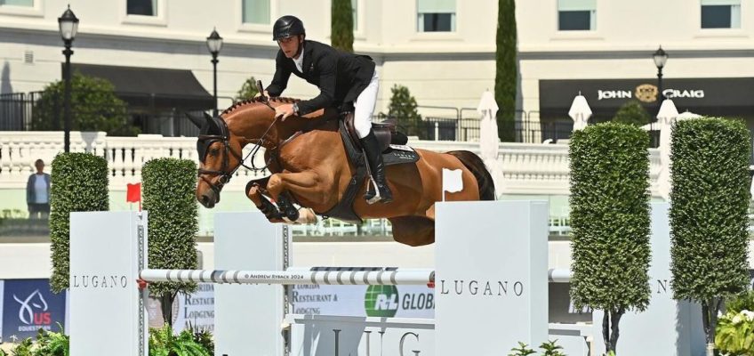 Simon Delestre vor Henrik von Eckermann und Richard Vogel im Grand Prix Qualifier in Ocala