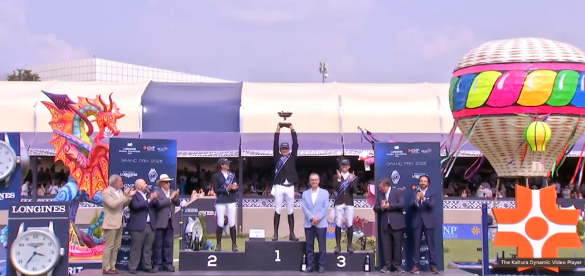 Wieder auf dem Podium bei der Global Champions Tour: Katrin Eckermann diesmal Zweite im Grand Prix in Mexiko hinter Piergiorgio Bucci