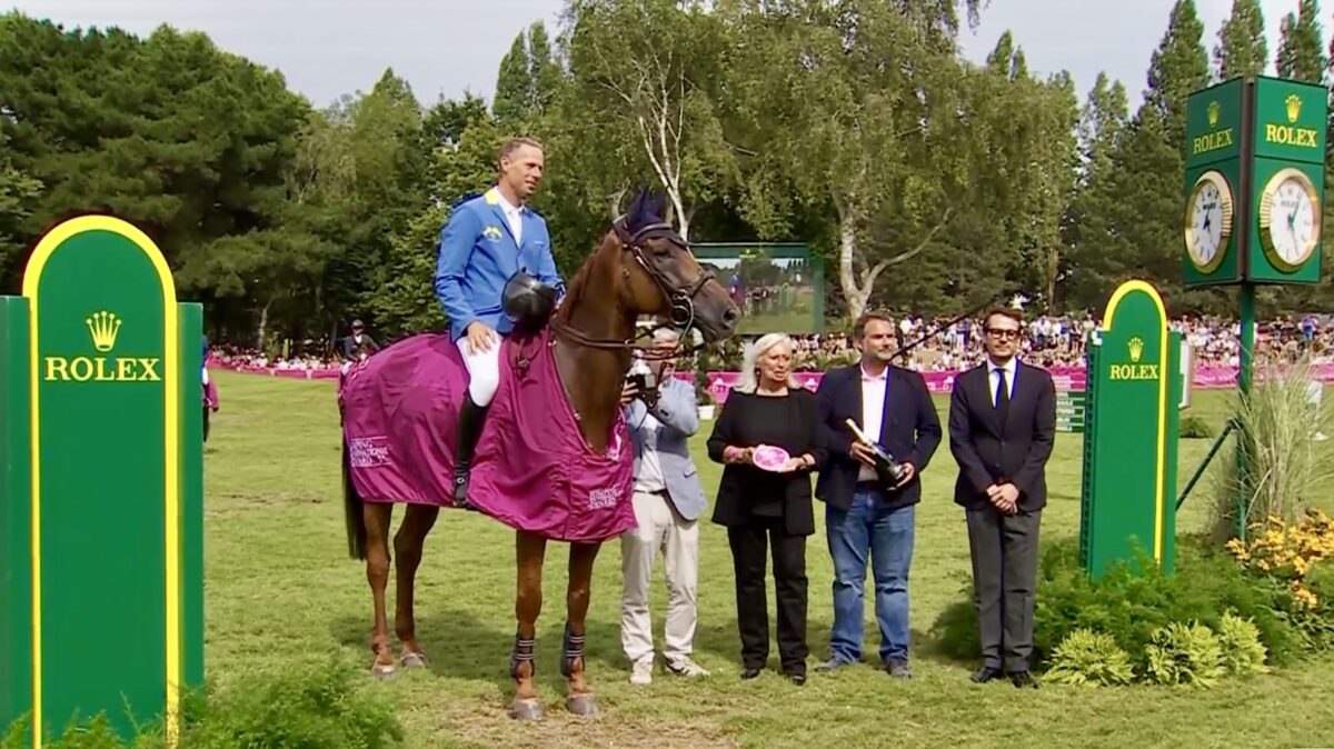 10 Jahre nach seinem Sieg mit Codex One in Dinard: Christian Ahlmann Zweiter mit dessen Sohn im Stechen um den Rolex Grand Prix