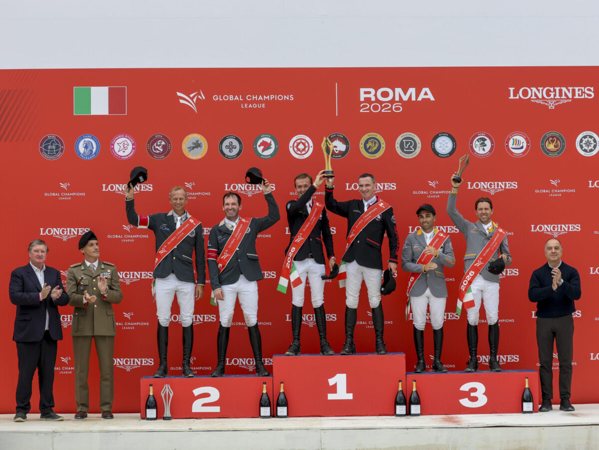 Nach Regen-Zwangspause: Philipp Weishaupt und Marco Kutscher als Team Riesenbeck Zweite der GCL-Etappe in Rom